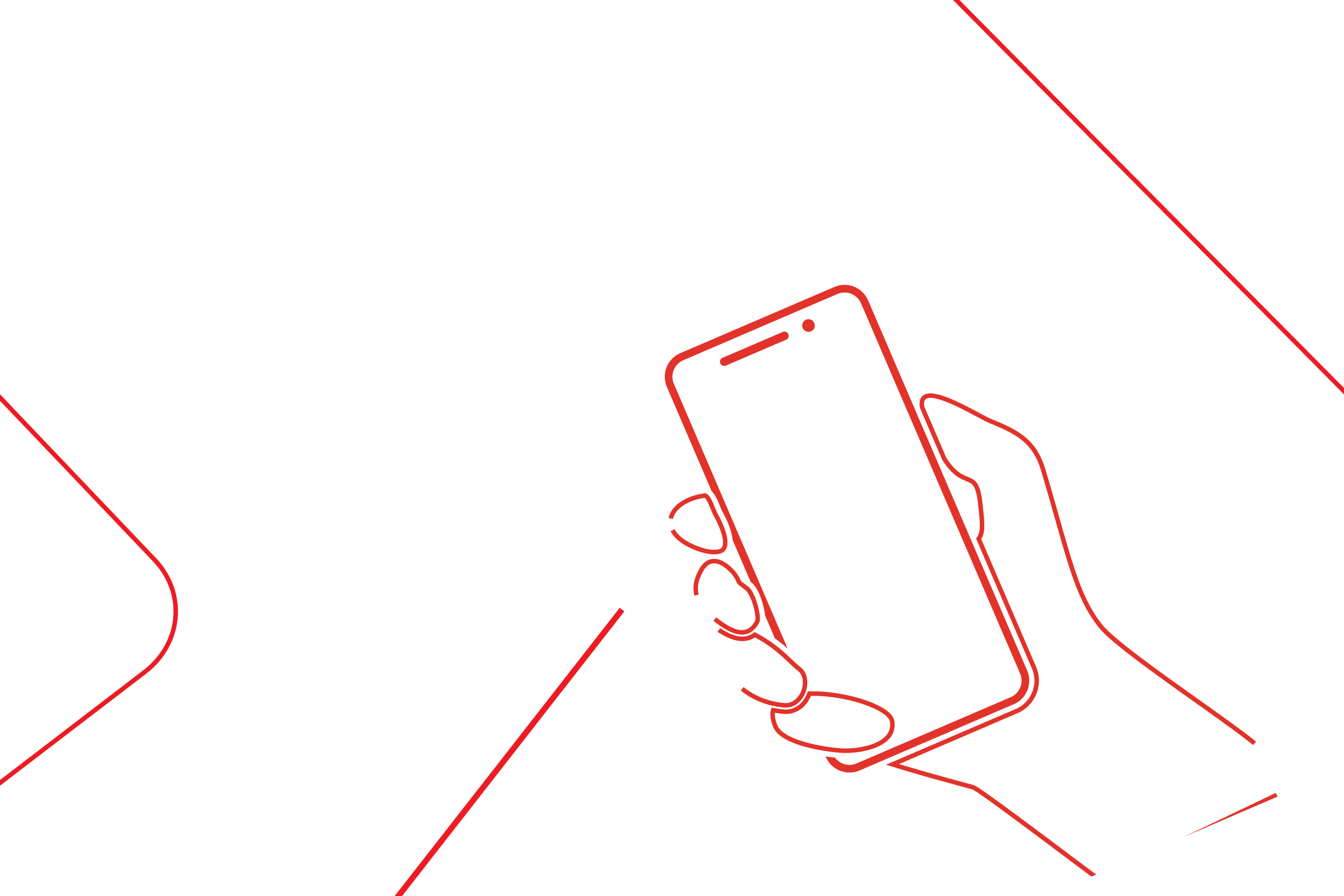 Hånd til mobiltelefon - grafik