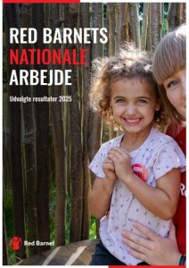 Barn og frivillig - forside på rapporten 'Red Barnets nationale arbejde 2025'