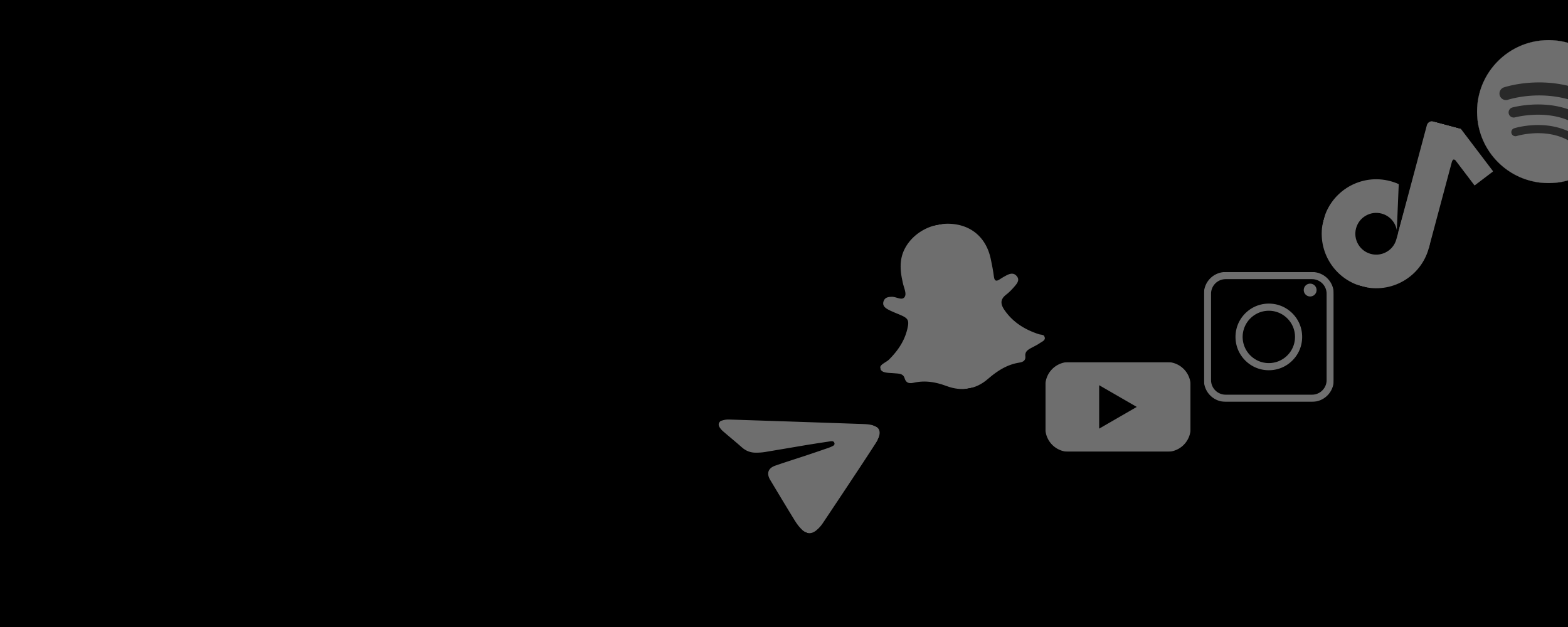 Grafik med diverse ikoner fra sociale medier