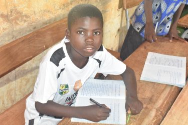 Dreng med skolebog, Burkina Faso